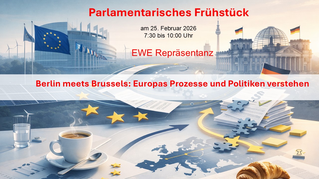 Premiere meines neuen Formats: Parlamentarisches Frühstück vis-à-vis der Quadriga – Europas Energiepolitik verstehen